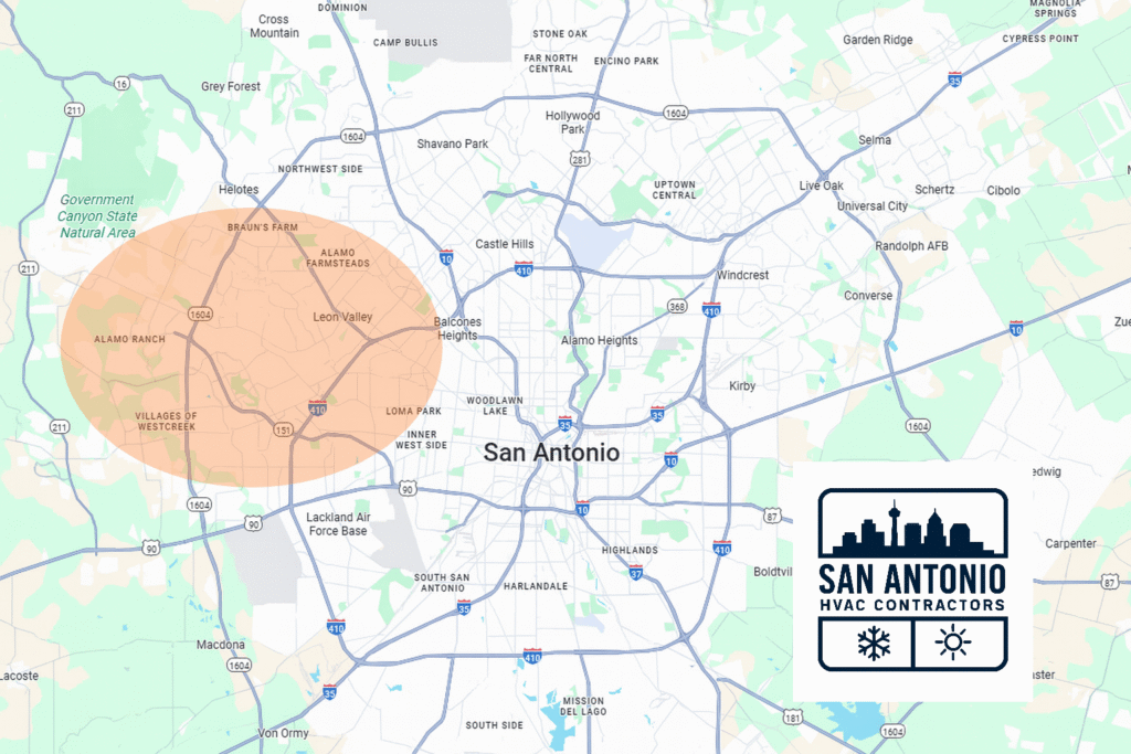 west side hvac map
