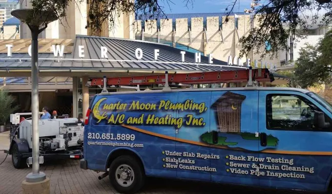 Quarter Moon Plumbing, AC & Heating Logo
