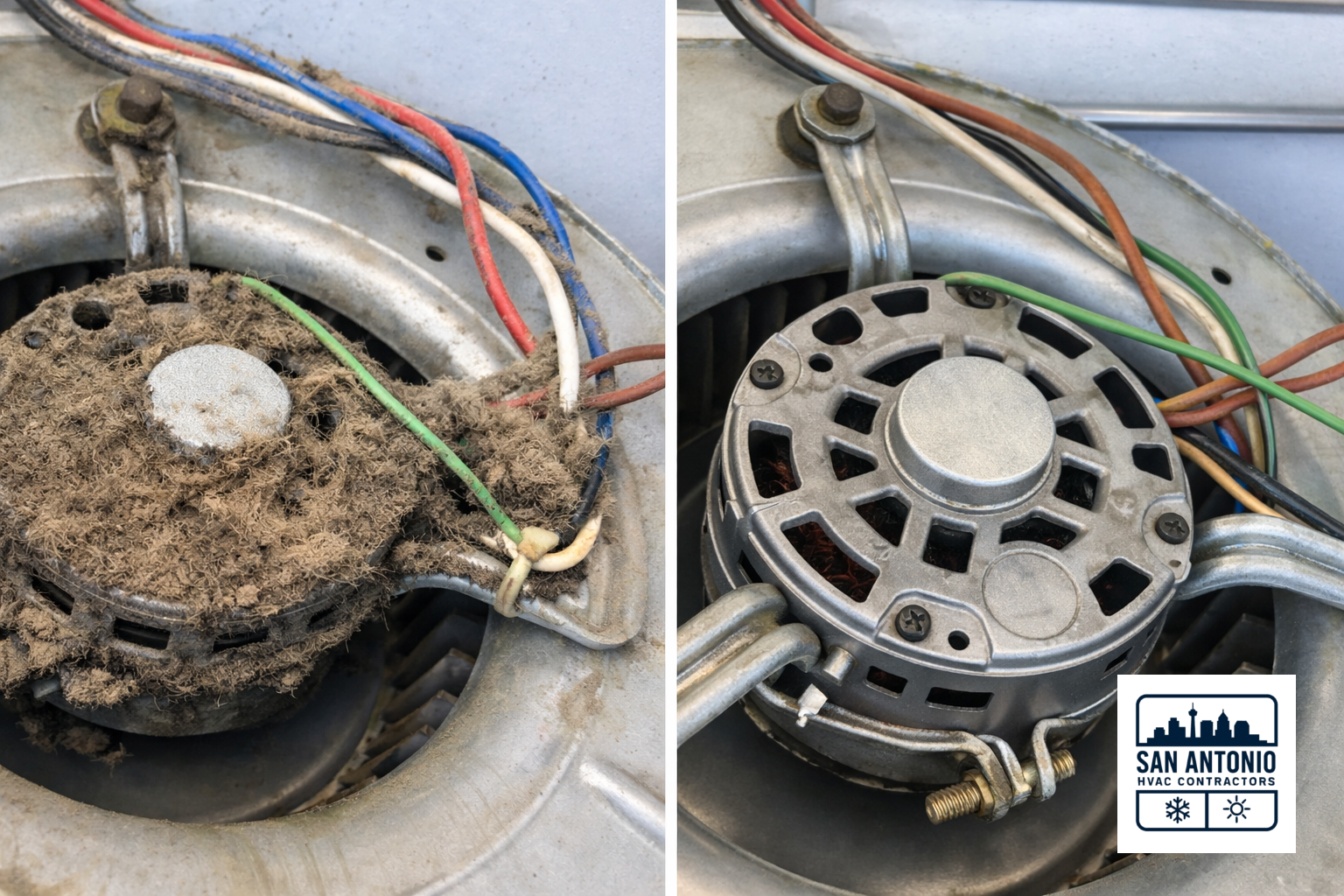 HVAC blower wheel cleaning